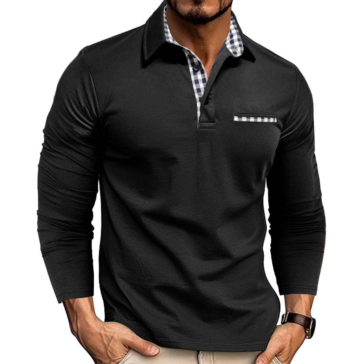 Tobias - Classic Long Sleeve Polo | By Mason & Reed London