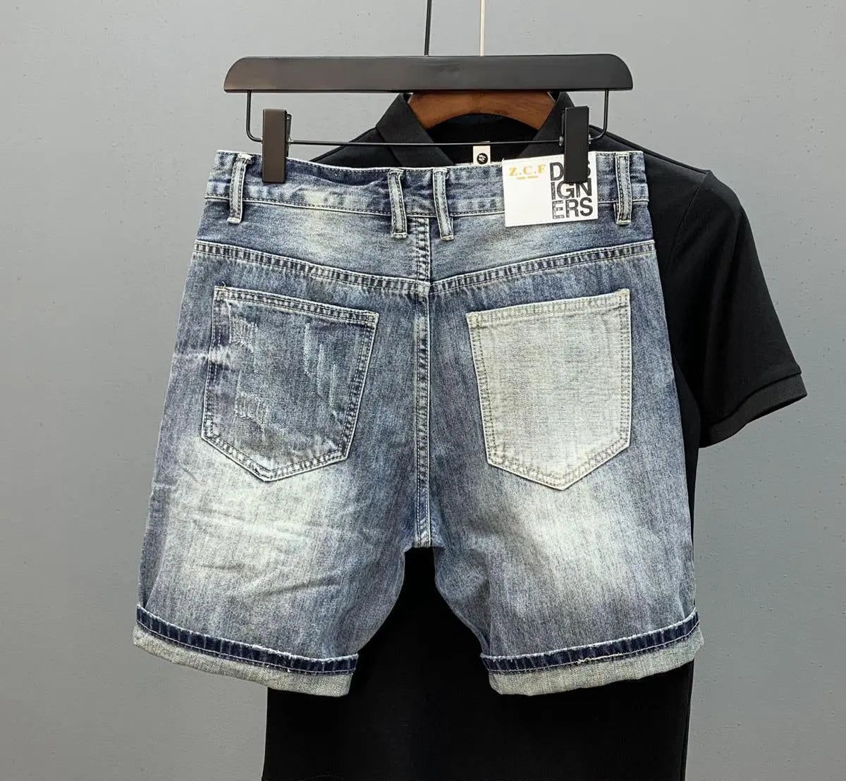 Weston - Vintage Blue Denim Shorts | By Mason & Reed London