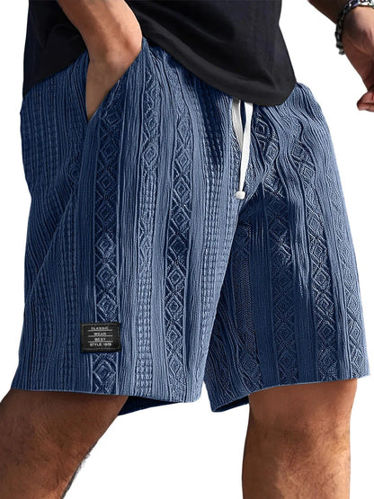 Brock - Diamond Knit Lounge Shorts | By Mason & Reed London