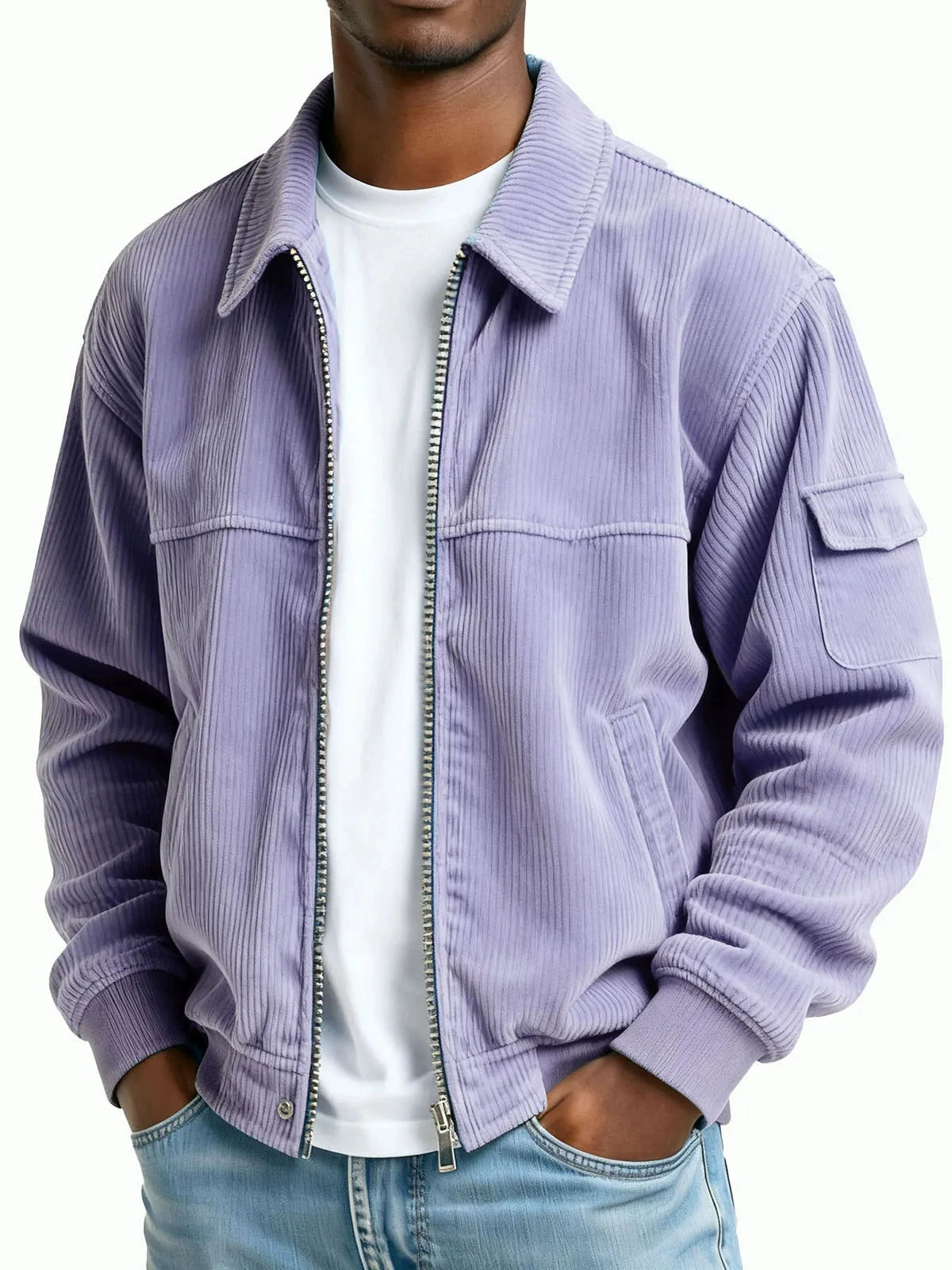 Ricky - Classic Textured Zip Jacket | By Mason & Reed London