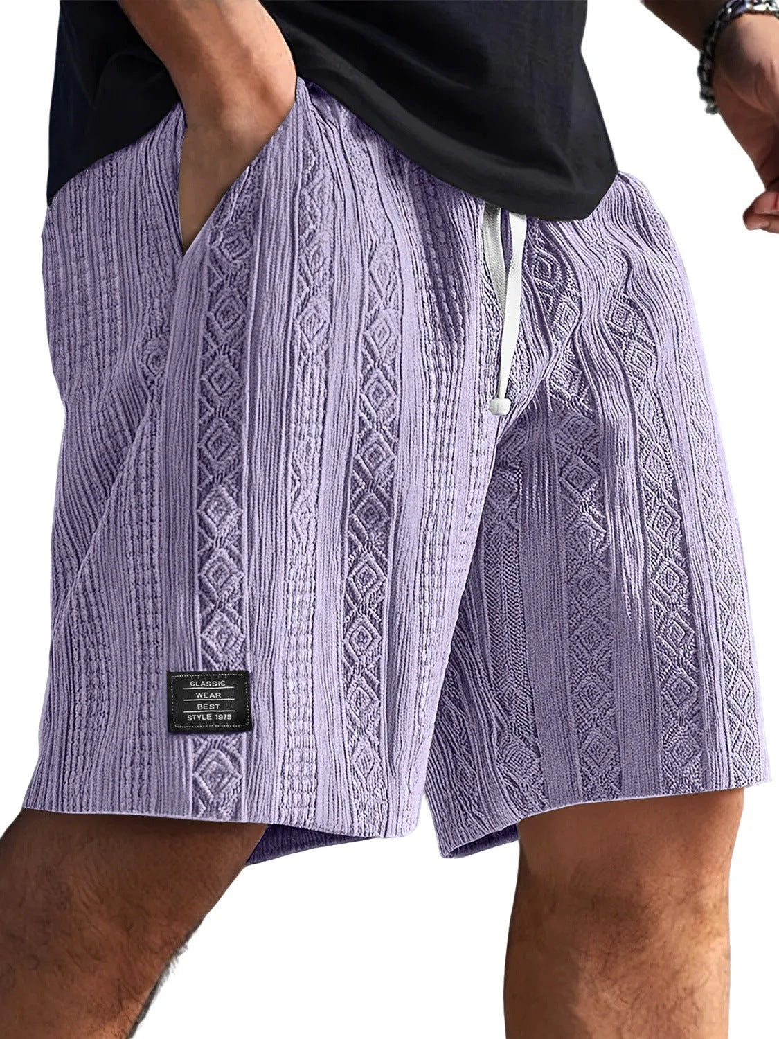 Brock - Diamond Knit Lounge Shorts | By Mason & Reed London