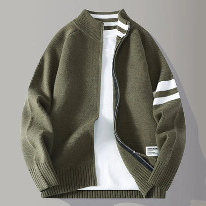 Christopher - Classic Ribbed Zip Sweater | By Mason & Reed London