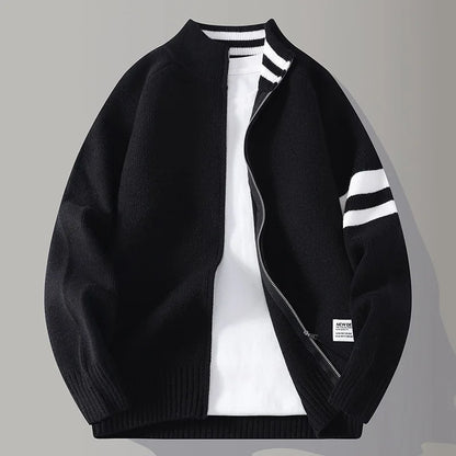 Christopher - Classic Ribbed Zip Sweater | By Mason & Reed London