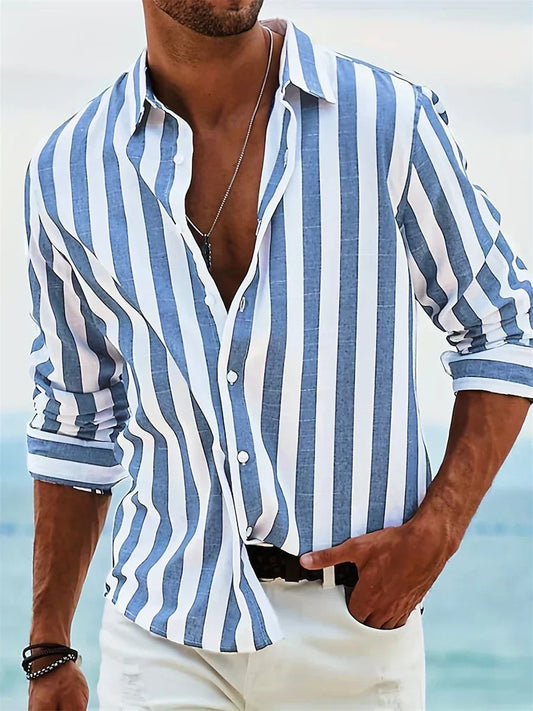 Harald - Everyday Striped Button-Up Shirt | By Mason & Reed London