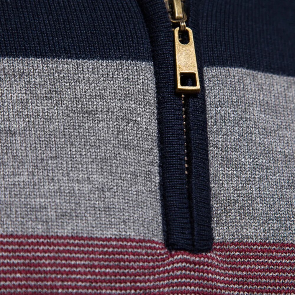 Callen - Stretch Knit Quarter-Zip Sweater | By Mason & Reed London