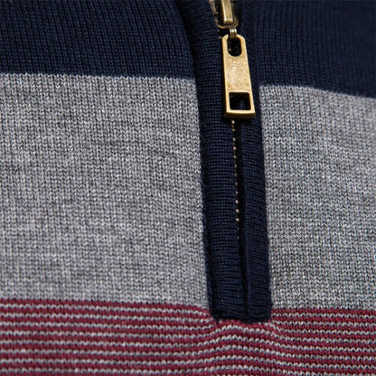Callen - Stretch Knit Quarter-Zip Sweater | By Mason & Reed London