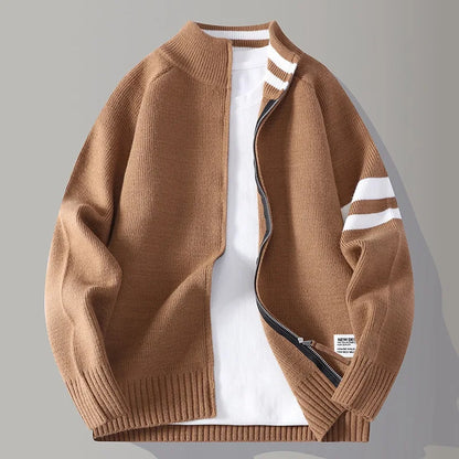 Christopher - Classic Ribbed Zip Sweater | By Mason & Reed London