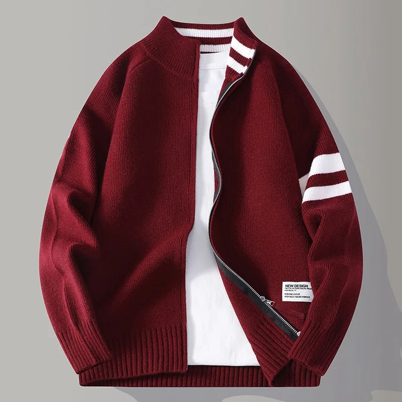 Christopher - Classic Ribbed Zip Sweater | By Mason & Reed London