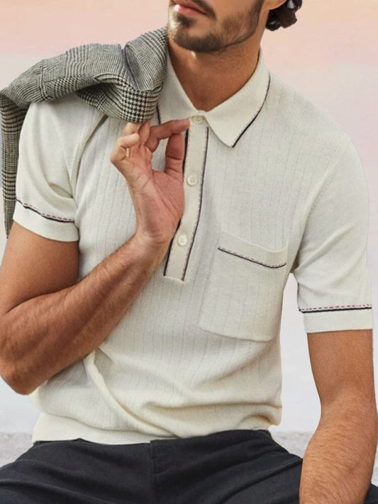 Jerry - Soft Breathable Knit Polo Shirt | By Mason & Reed London