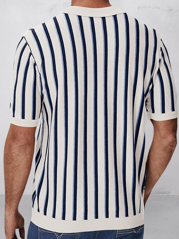 Lewis - Urban Casual Stripe Knit Top | By Mason & Reed London