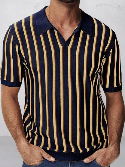Lewis - Urban Casual Stripe Knit Top | By Mason & Reed London