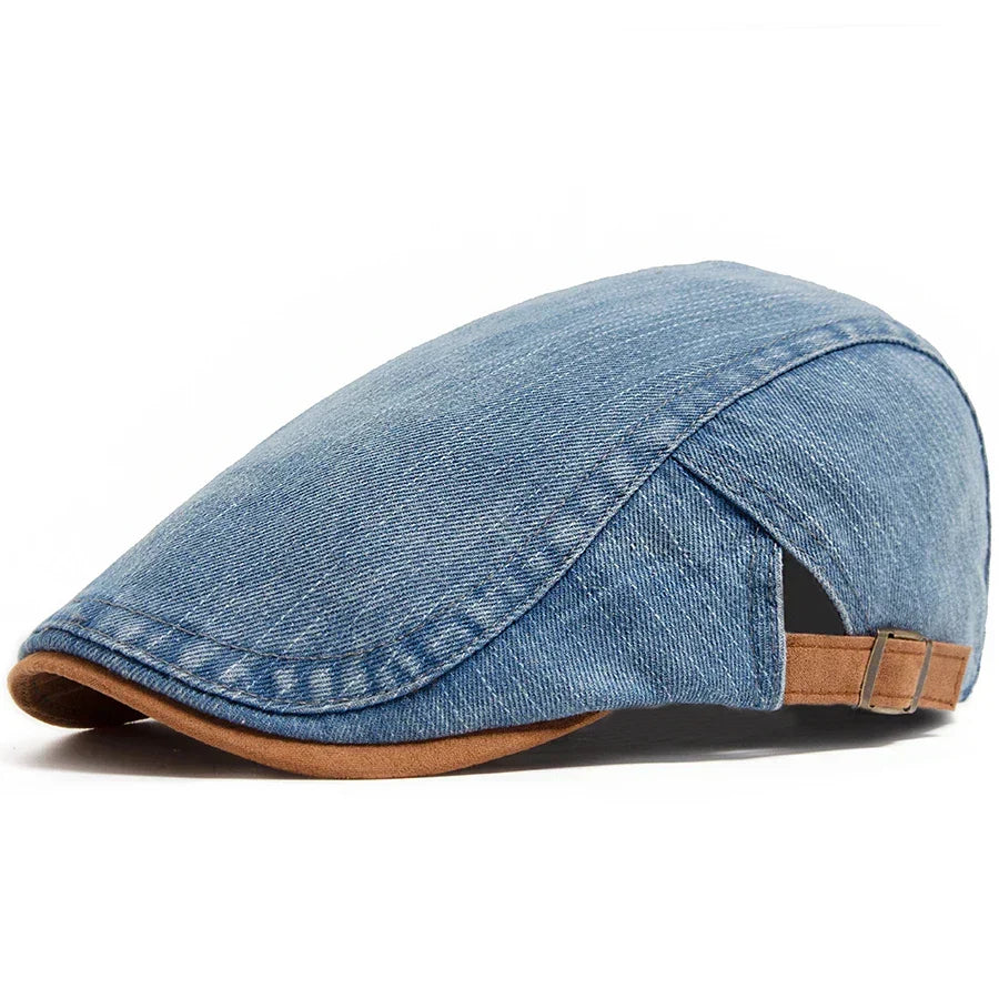 Douglas - Classic Denim Flat Cap | By Mason & Reed London