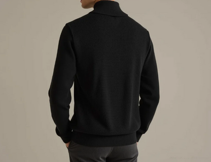 Julian - Knitted Zip-Up Sweater | By Mason & Reed London