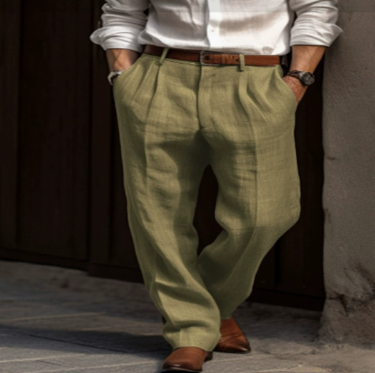 Murphy - Relaxed Straight-Leg Pants | By Mason & Reed London