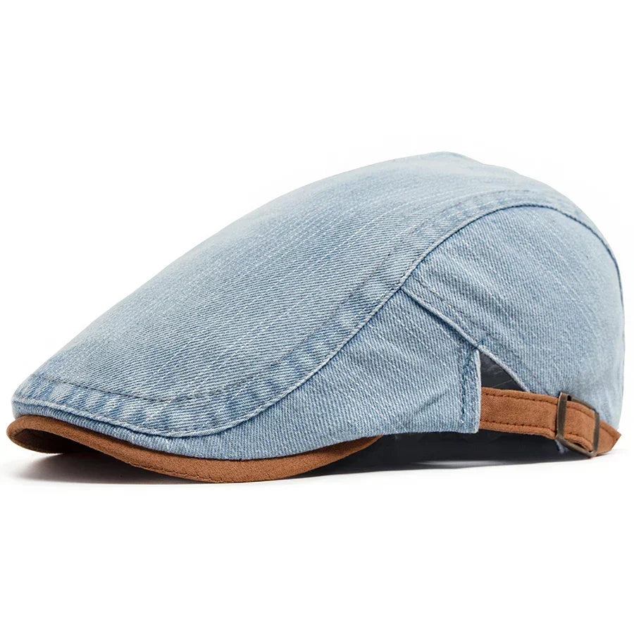 Douglas - Classic Denim Flat Cap | By Mason & Reed London