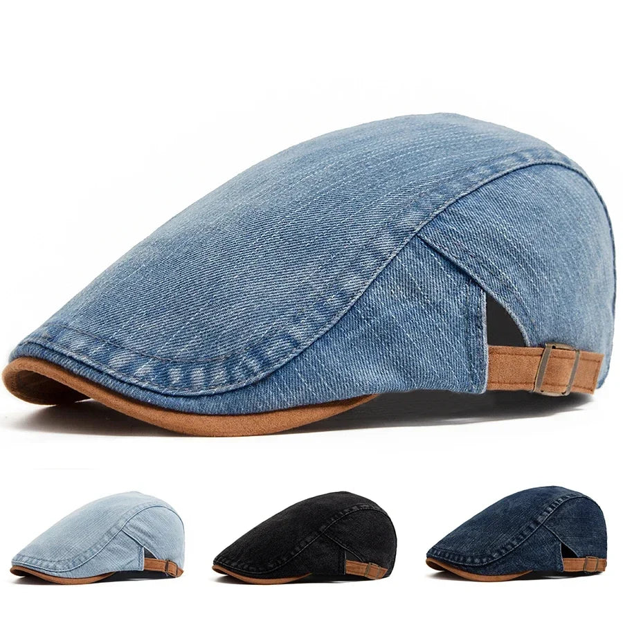 Douglas - Classic Denim Flat Cap | By Mason & Reed London