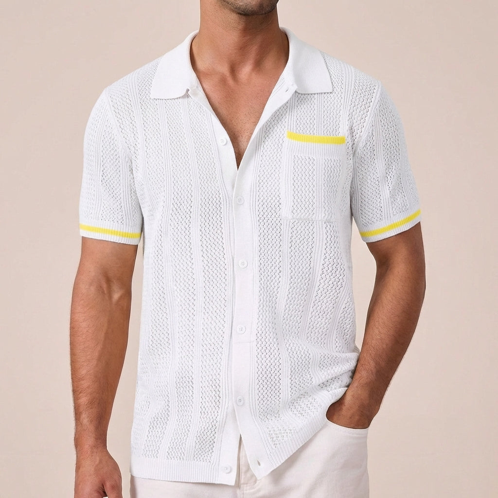 Ollie -  Short Sleeve Camp Collar Shirt | By Mason & Reed London