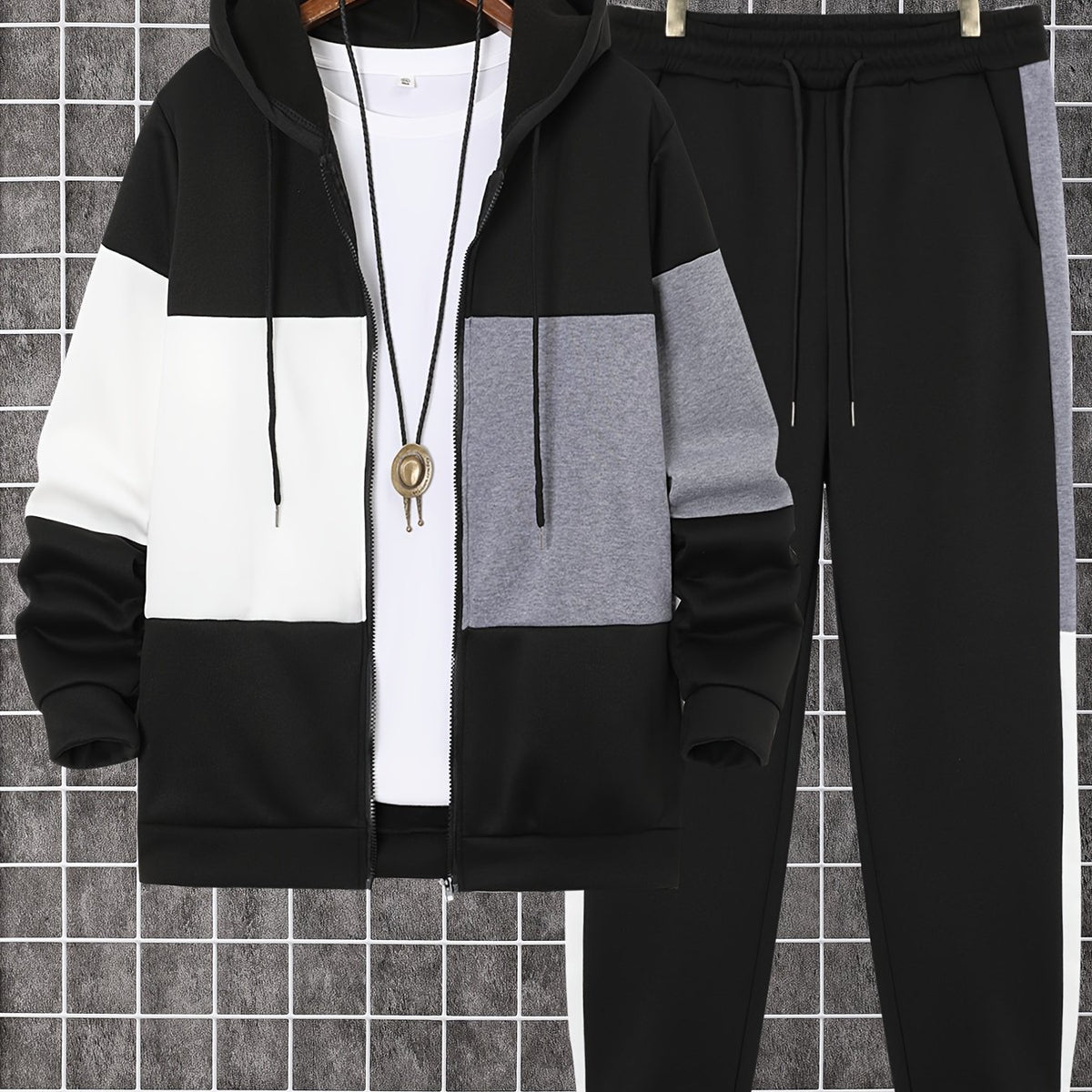 Walter - Colour Block Casual Hooded Set | By Mason & Reed London