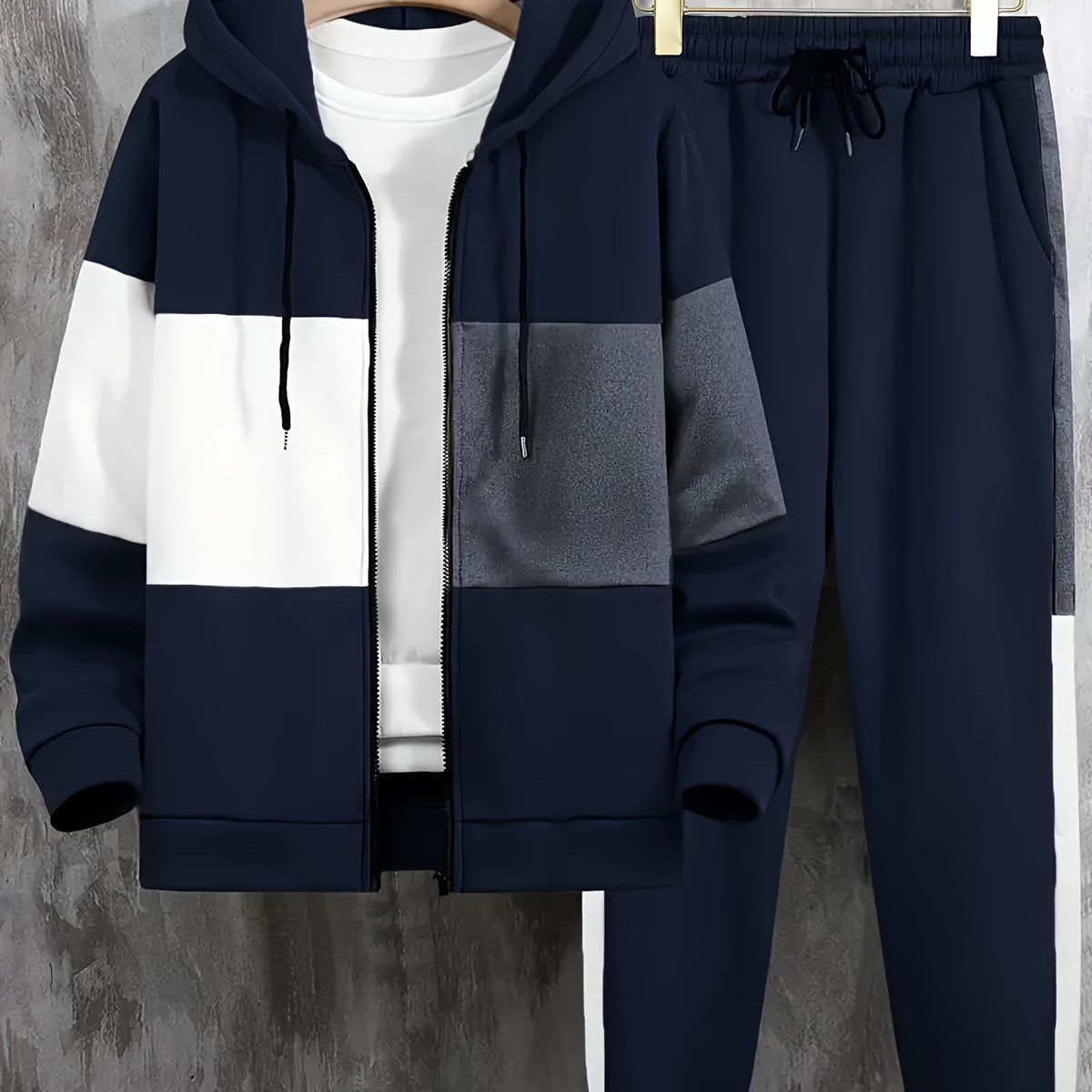 Walter - Colour Block Casual Hooded Set | By Mason & Reed London