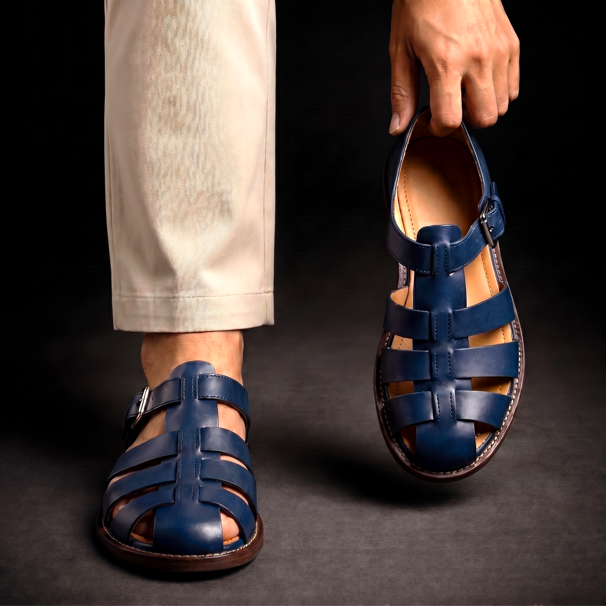 Kyle - All-Day Comfort Strap Sandals | By Mason & Reed London