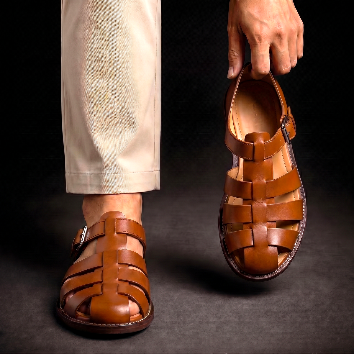 Kyle - All-Day Comfort Strap Sandals | By Mason & Reed London