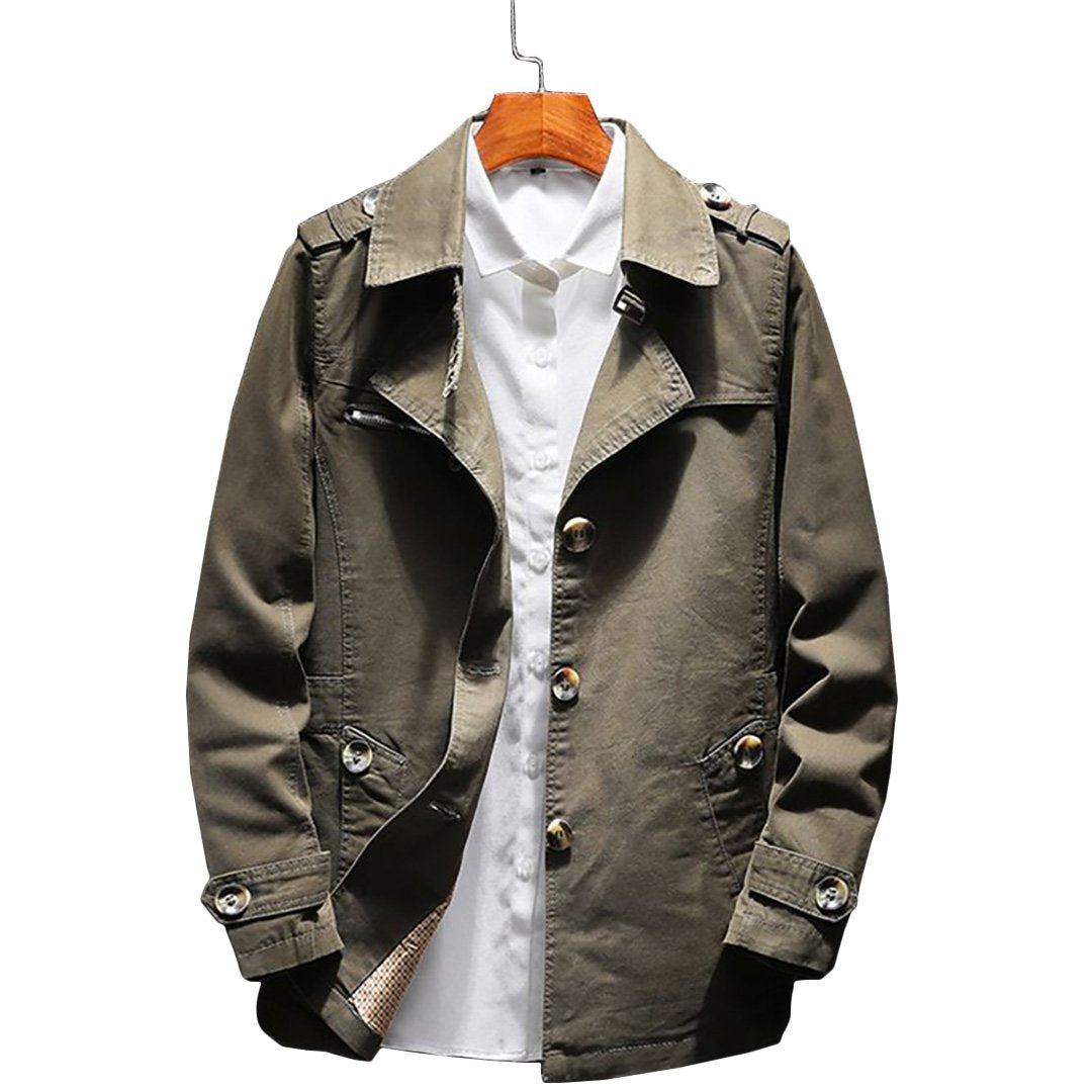 Leroy - Refined Wide Lapel Overcoat | By Mason & Reed London