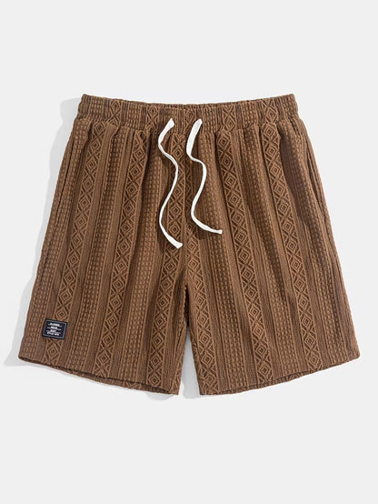 Brock - Diamond Knit Lounge Shorts | By Mason & Reed London