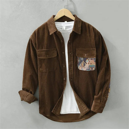 Mercer - Textured Patchwork Button-Up Shirt | By Mason & Reed London
