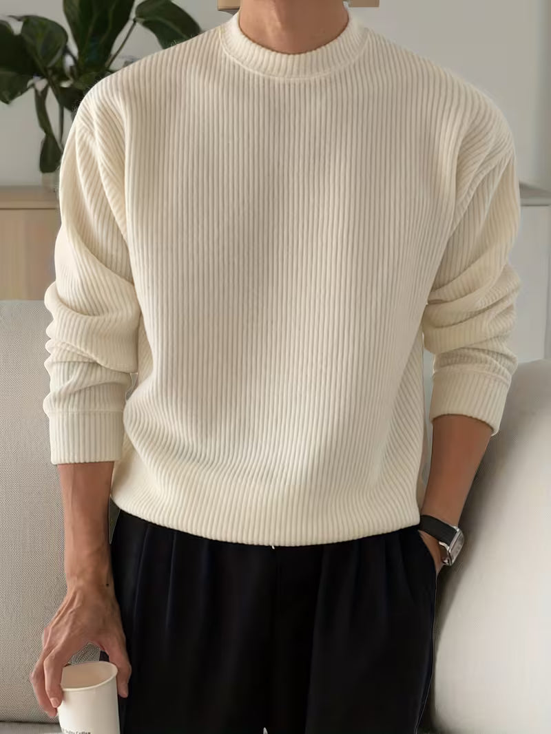 Callahan - Ribbed Knit Long Sleeve Sweater | By Mason & Reed London
