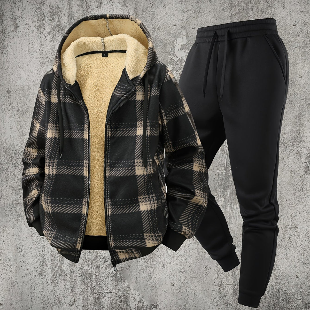Randall - Casual Check Hooded Set | By Mason & Reed London