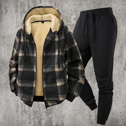 Randall - Casual Check Hooded Set | By Mason & Reed London