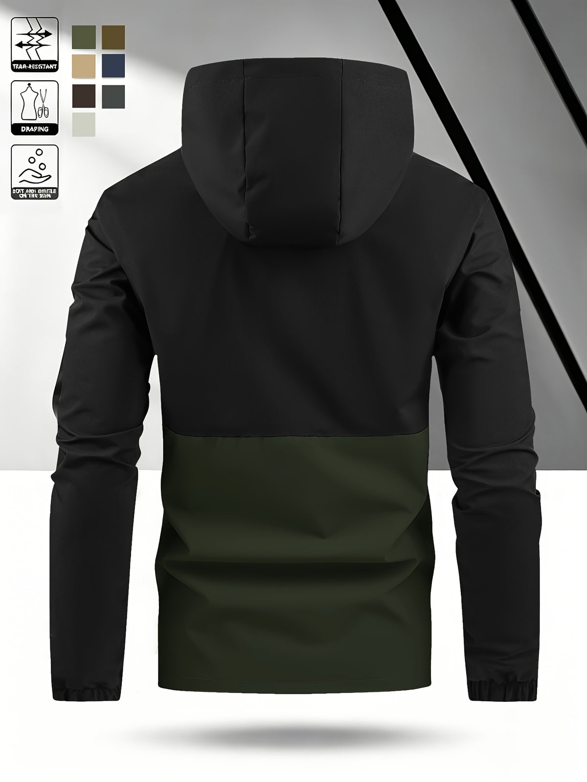 Darren - Colour Block Hooded Jacket | By Mason & Reed London