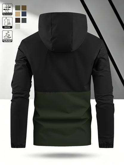 Darren - Colour Block Hooded Jacket | By Mason & Reed London