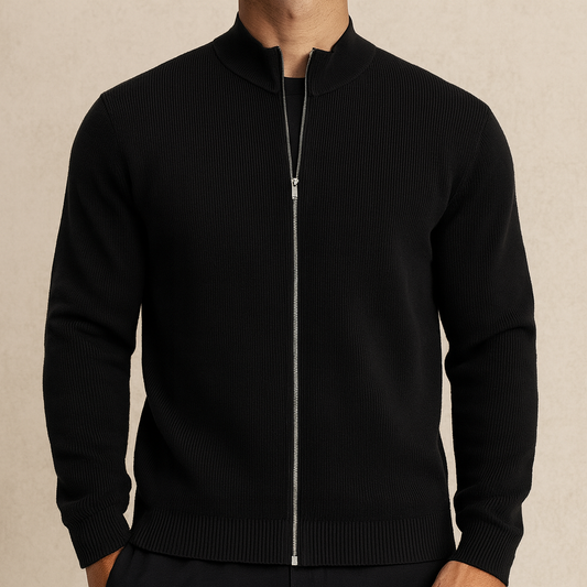 Benjamin - Ribbed Zip Jacket | By Mason & Reed London