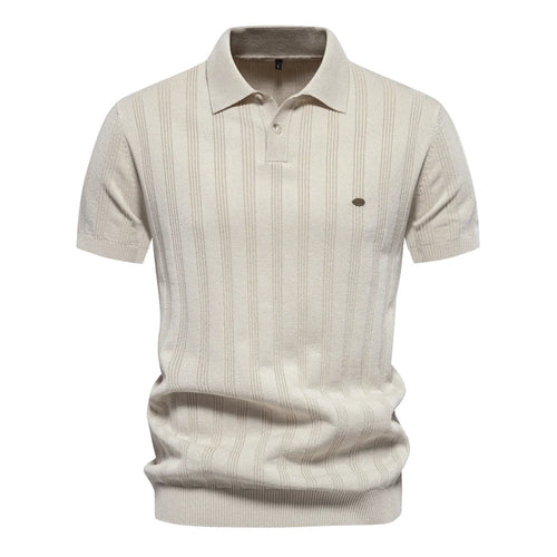 Brady - Classic Ribbed Knit Polo Shirt | By Julian & Claire Toronto