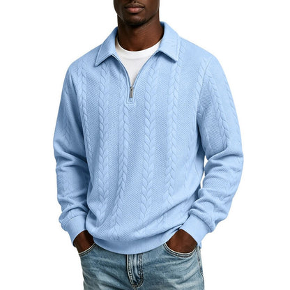 Juan - Jacquard Quarter-Zip Polo | By Mason & Reed London