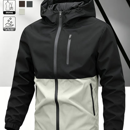 Darren - Colour Block Hooded Jacket | By Mason & Reed London