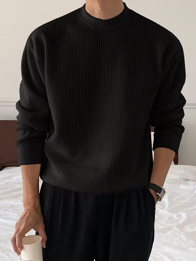 Callahan - Ribbed Knit Long Sleeve Sweater | By Mason & Reed London