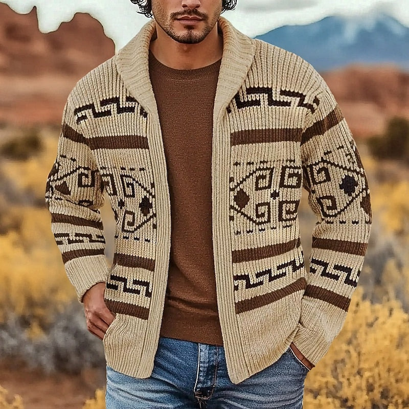 Vernon - Vintage Patterned Cardigan | By Mason & Reed London