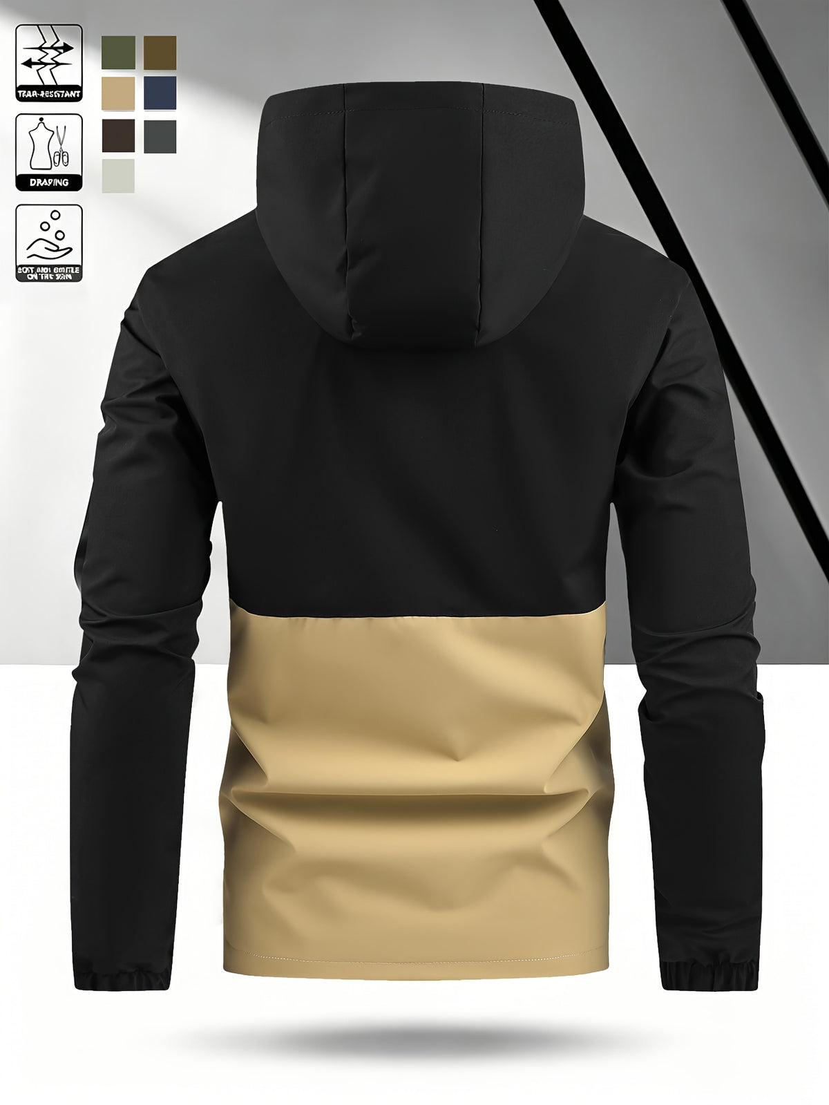Darren - Colour Block Hooded Jacket | By Mason & Reed London