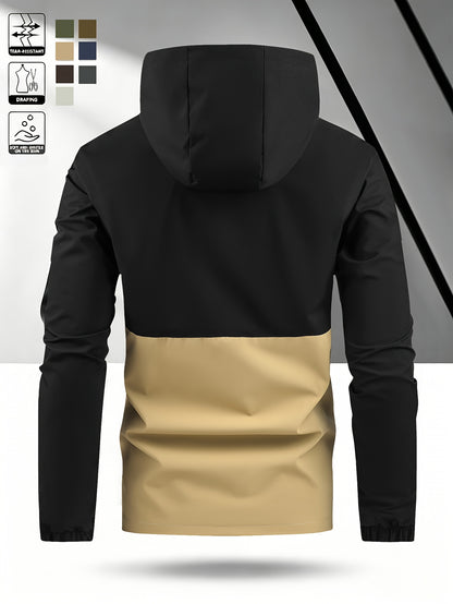Darren - Colour Block Hooded Jacket | By Mason & Reed London