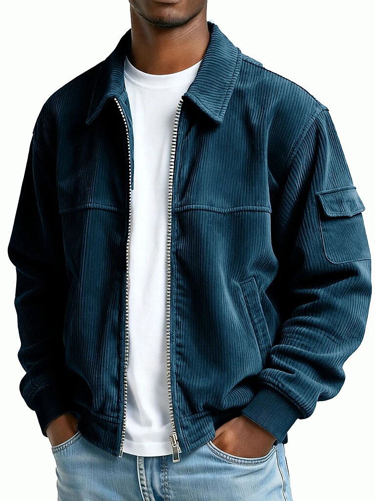 Ricky - Classic Textured Zip Jacket | By Mason & Reed London