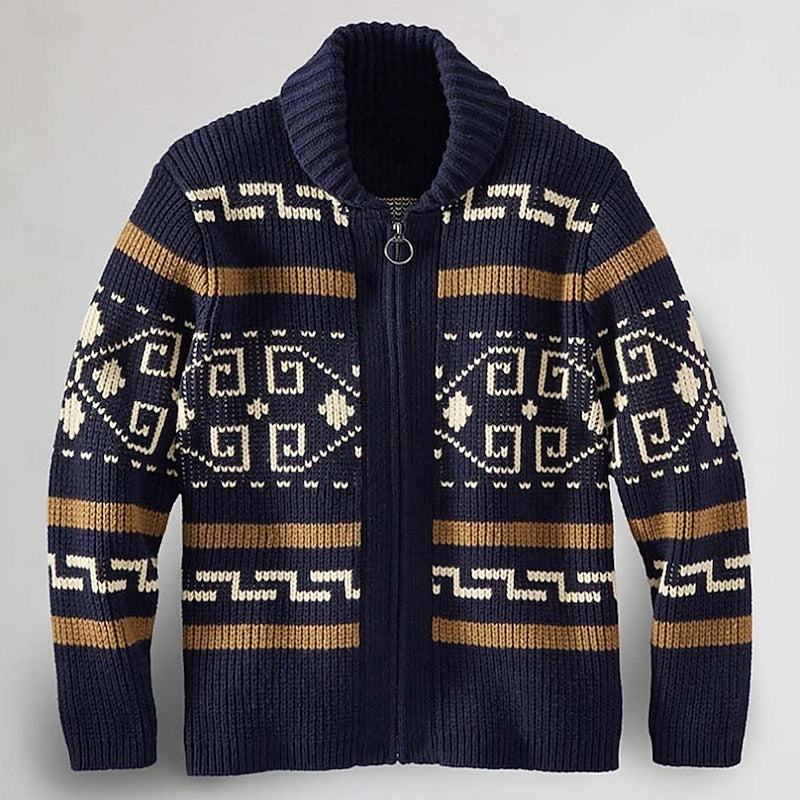 Vernon - Vintage Patterned Cardigan | By Mason & Reed London
