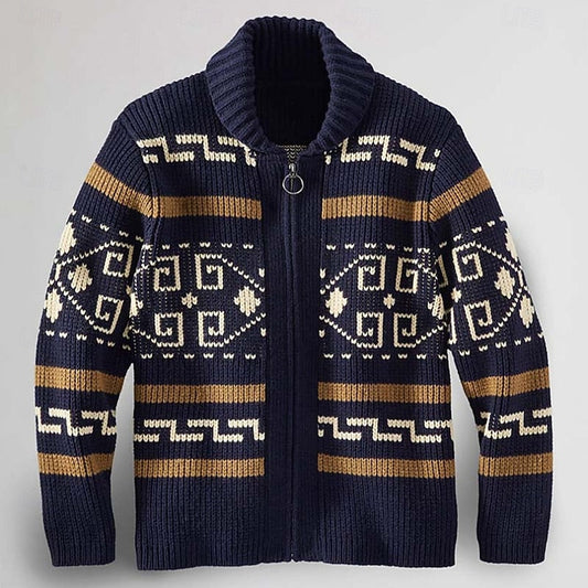 Vernon - Vintage Patterned Cardigan | By Mason & Reed London