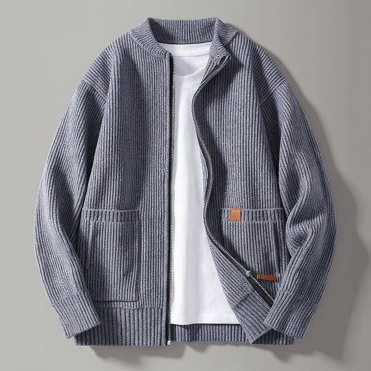 Joseph - Modern Ribbed Zip Cardigan | By Mason & Reed London