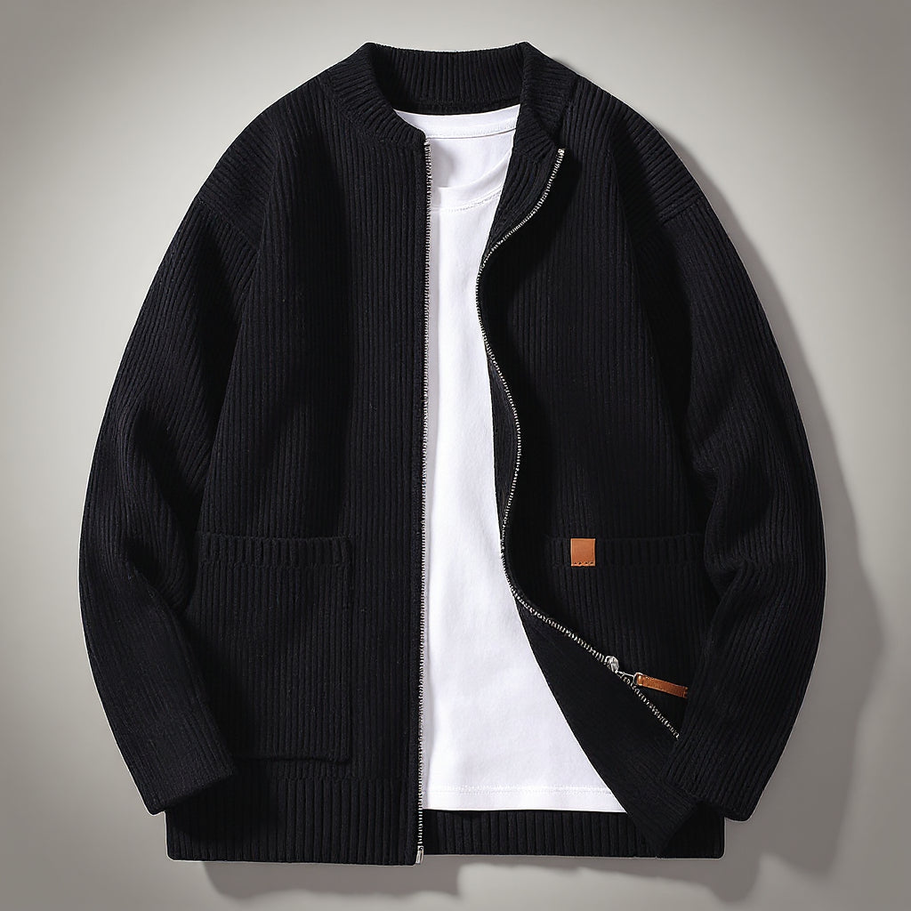 Joseph - Modern Ribbed Zip Cardigan | By Mason & Reed London