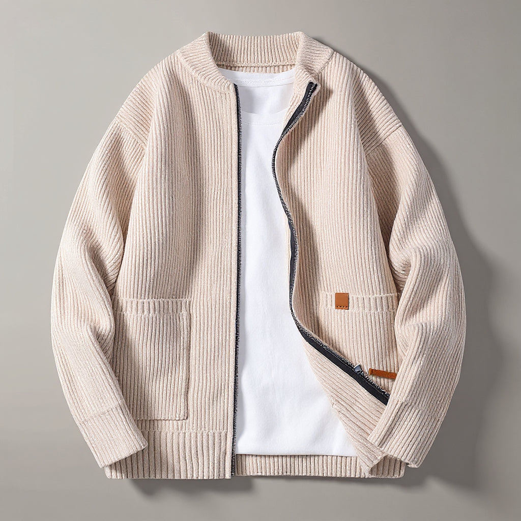 Joseph - Modern Ribbed Zip Cardigan | By Mason & Reed London