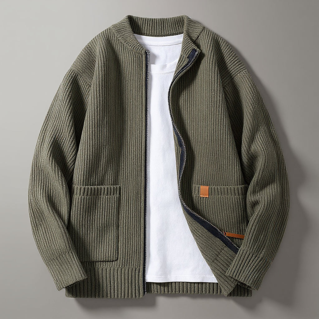 Joseph - Modern Ribbed Zip Cardigan | By Mason & Reed London