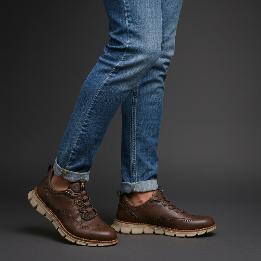 Luis - Classic Wingtip Comfort Sneakers | By Mason & Reed London