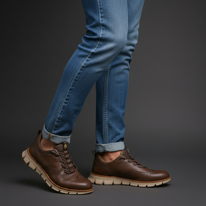 Luis - Classic Wingtip Comfort Sneakers | By Mason & Reed London